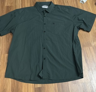 Dixxon Men s 4X Performance D-Lux Bamboo Series Button Up Collared Shirt EUC