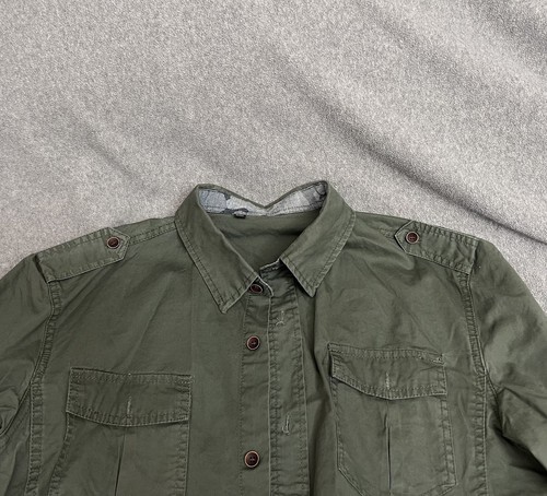 Olive Green Military Shirt Utility Army Hunting Fishing Hiking Men's XL Camping - Picture 5 of 11