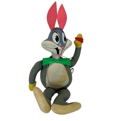Vintage 1971 Mattel Bugs Bunny Talking Pull String Plush Toy Looney Tunes 11in