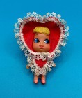 VTG 1968 LIDDLE KIDDLES LUVVY DUVVY VALENTINE HEART PIN MINI DOLL — photo 4