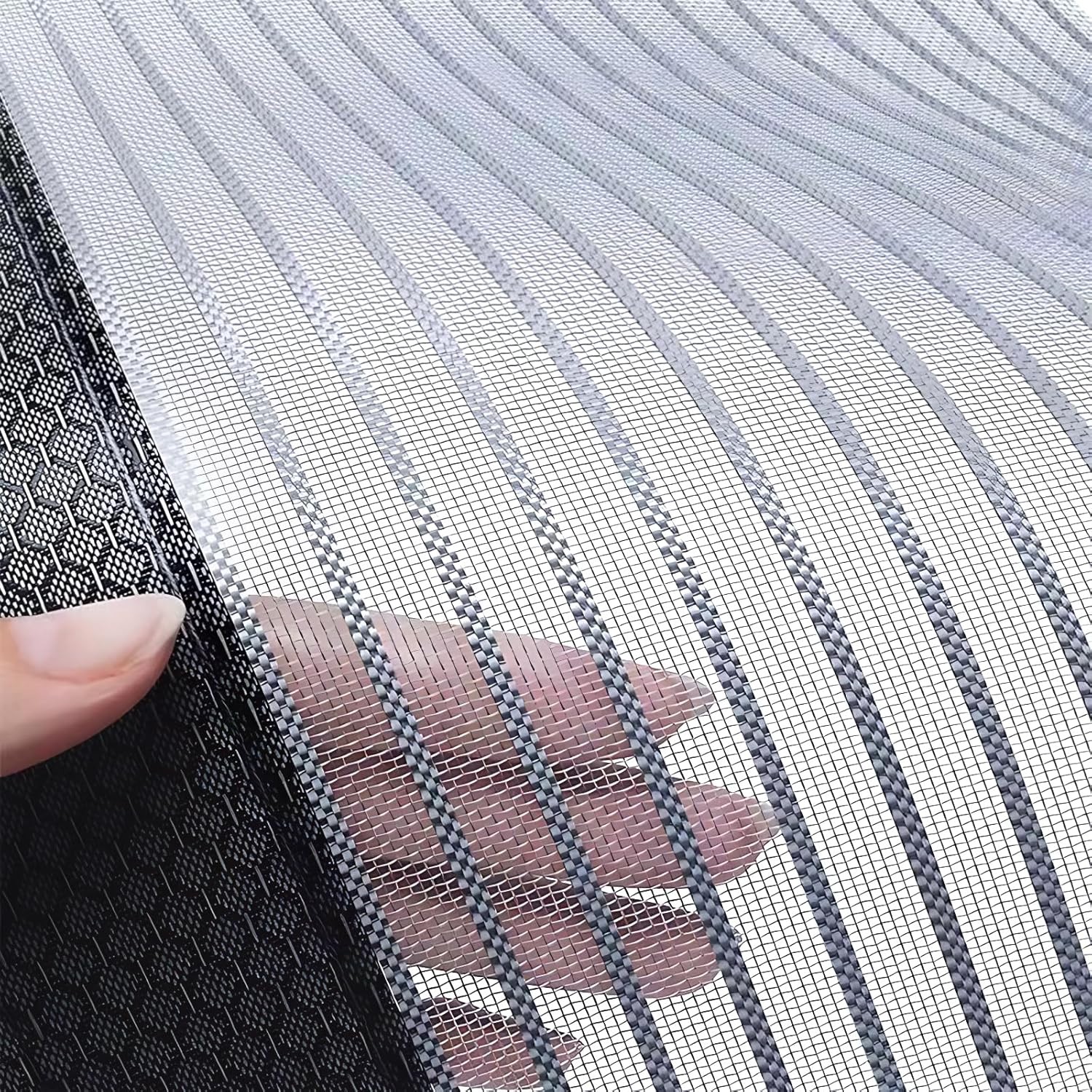 Heavy Duty Magnetic Screen Door with Thickened Fiberglass Mesh