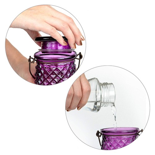 Perky-Pet 9102-1SR Purple Diamond Wein Top Füllung Glas Kolibri Futterhaus mit - Bild 5 von 8