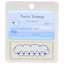 Kamio japan [Stamp] Twin Stamp/Shimaenaga Stamp Notebook Deco Penetration Stamp