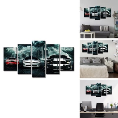 JiazuGo Boys Bedroom Decor Car Posters Sports Cars Black And White Red Wall Art
