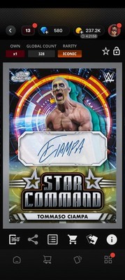 WWE Topps Slam Digital Iconic Star Command Signature Tommasso Ciampa