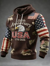 Retro American 250th Anniversary 3D All Over Print Hoodie - Adults Youth