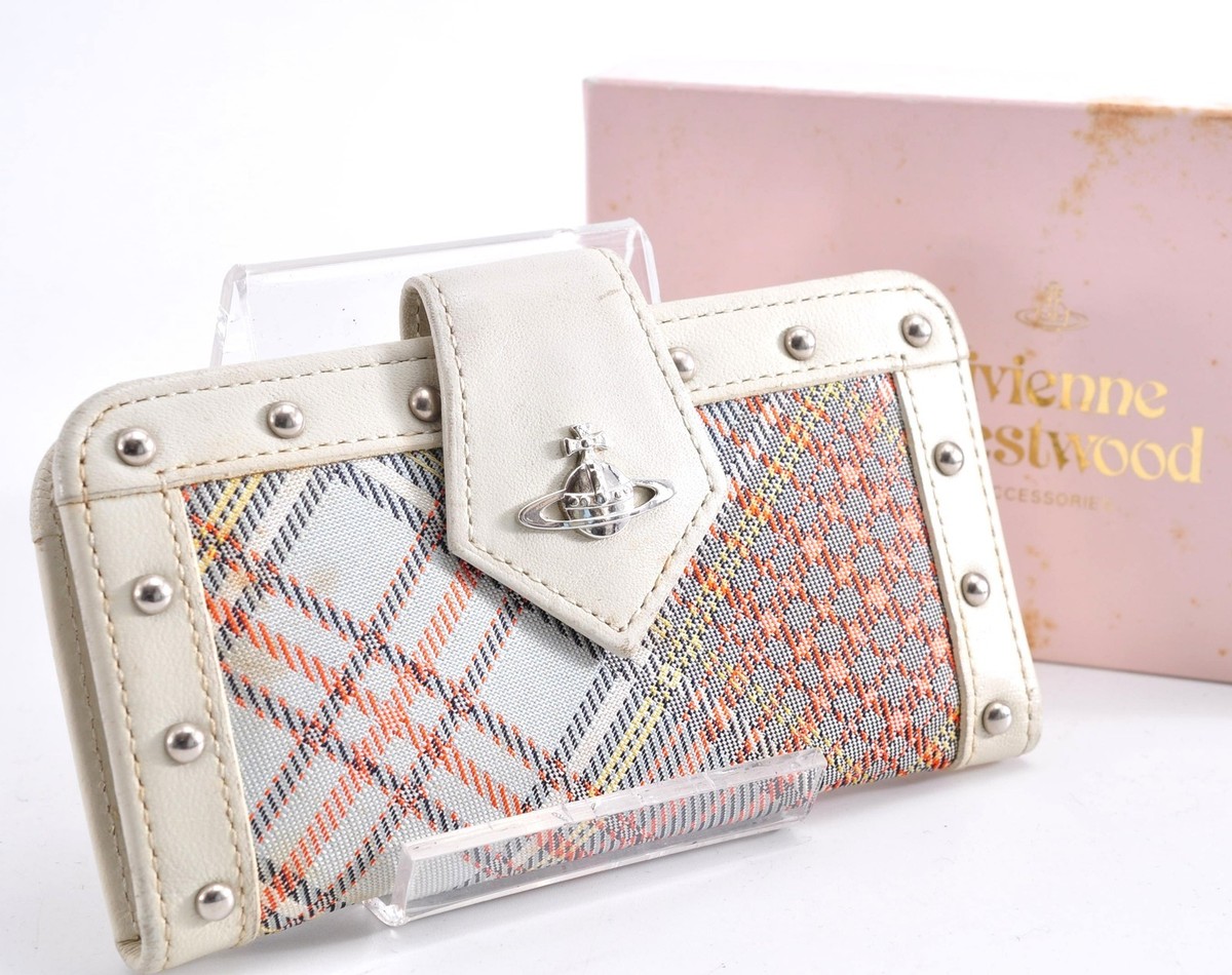 小物 Vivienne Westwood key case Vivienne Westwood Key Case Wallet Derby Tartan Check Studs Leather