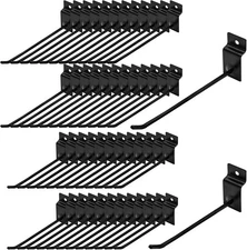 50Pcs 6" and 8" Slatwall Gridwall Hooks Bulk Set, 4mm Thickness Panel Display...