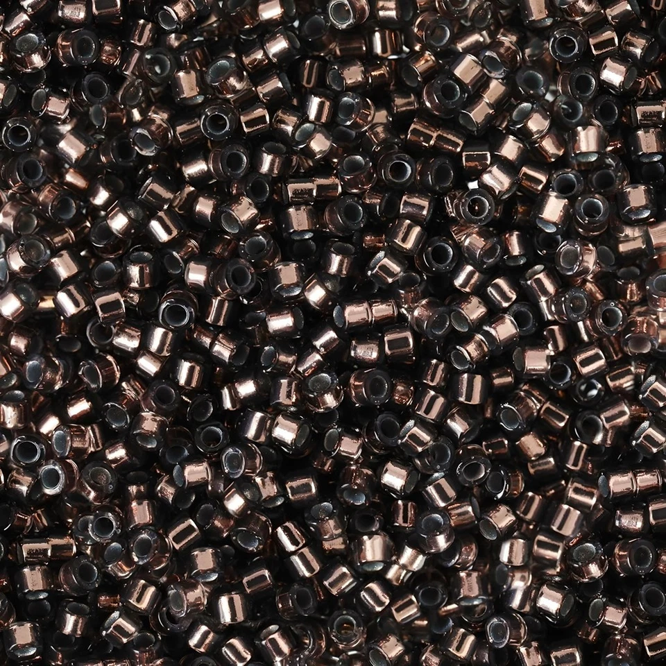 Cuentas de semillas Miyuki Delica 11/0 forradas en plata bronce 7,2 gramos Foto 4 de 4