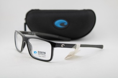 NEW COSTA DEL MAR 06A8004V 0255 0CR 100 BLACK GREY AUTHENTIC EYEGLASSES 55-15