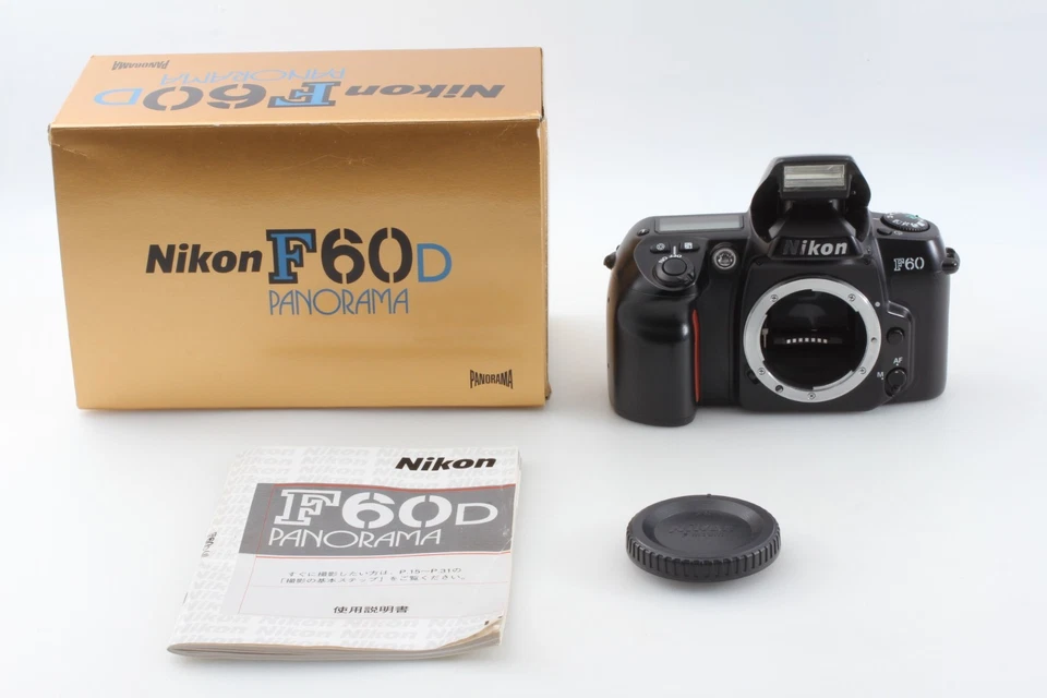 Free US Tariff [MINT Box] Nikon F60D Panorama Black AF Film Camera Body JAPAN - image 3 of 4