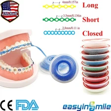 Dental Power Chain Orthodontic Braces Elastic Rubber Bands Long/Short/Close USA