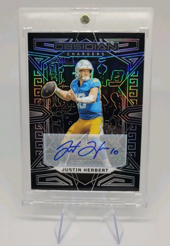 2023 Panini Obsidian Justin Herbert #55 Auto LA Chargers