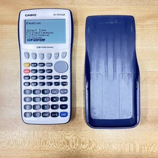 Casio Scientific Graphing Calculator FX-9750GII White With Blue Cover Tested GUC