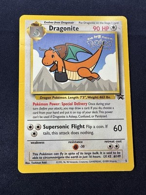 Pokémon TCG Dragonite 5 Black Star First Movie Promo Card MP FREE SHIPPING