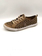 G By Guess Sneakers Womens GGBANX4 Brown 9.5 Lace Up Walking Shoe Rhinestones