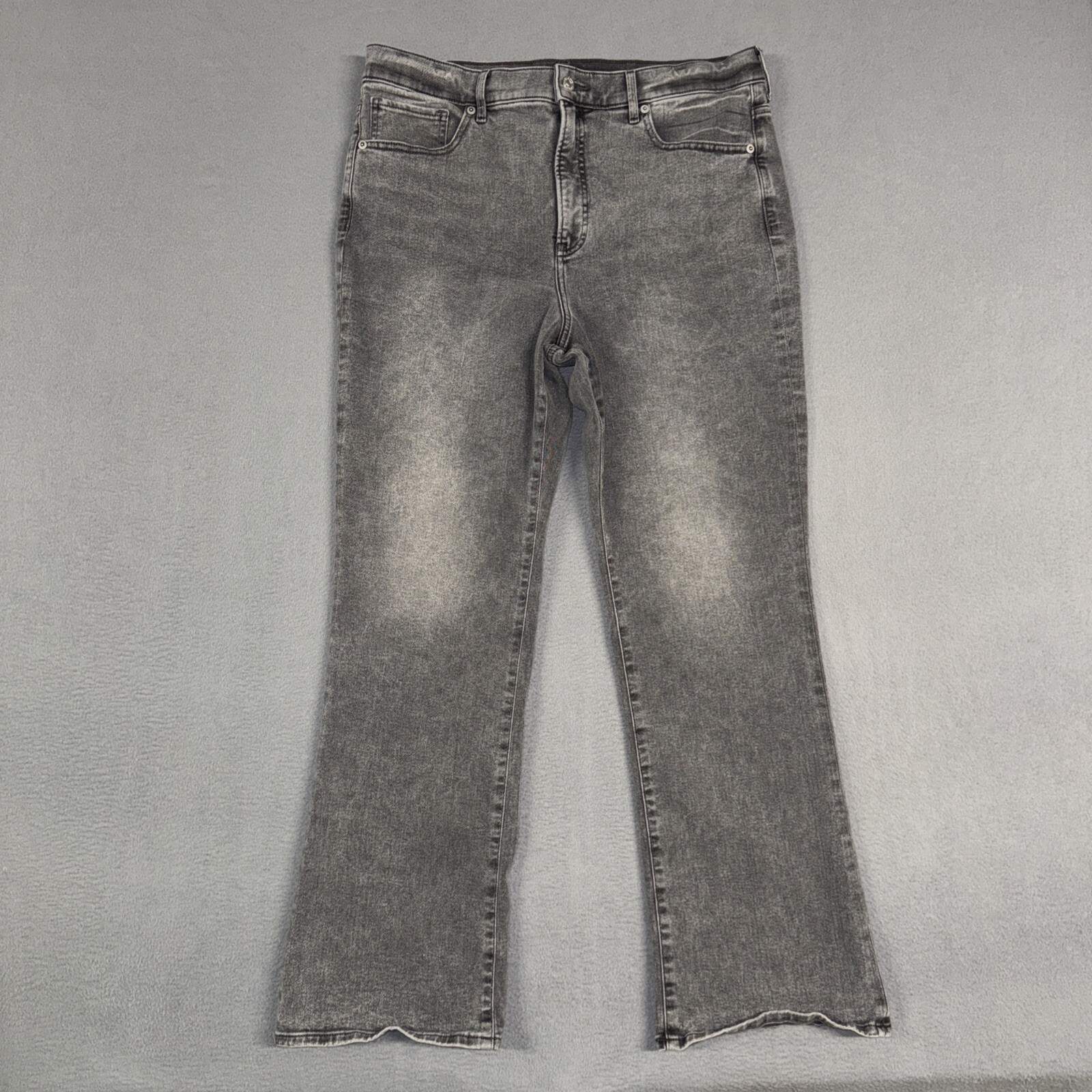 Express Jeans Women's 14 Gray High Rise 90's Boot Denim Stretch