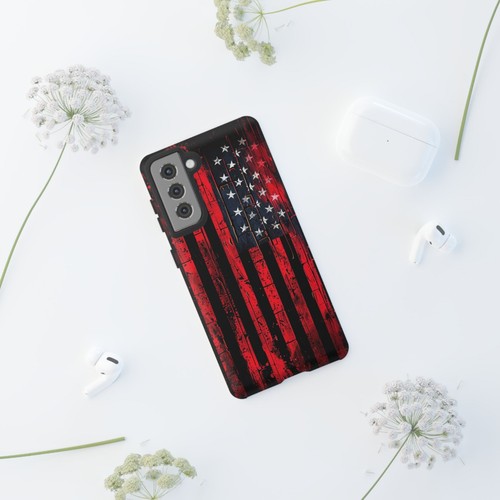 iPhone/Galaxy/Google Rugged American Flag Neon Colors Patriotic Tough Phone Case - Picture 256 of 274