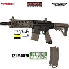 Tippmann TMC MAGFED Paintball Marker Gun - Black / Tan
