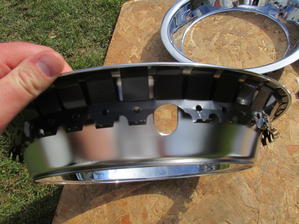 15″X8″ RALLY WHEEL CHROME TRIM RINGS BEAUTY RINGS W/ BOWTIES ~4 ...
