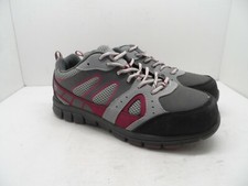 Aggressor Women's 1500 Steel Toe Steel Plate Safety Athletic Shoe Gray Pink 8.5M