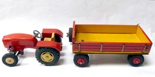 STEIFF TRAKTOR MAN mit Anhänger Holzspielzeug, Blechspielzeug, 60er Jahre