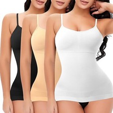 Women Shapewear Cami with Built in Bra Tummy Control Compression Tank Top Shaper