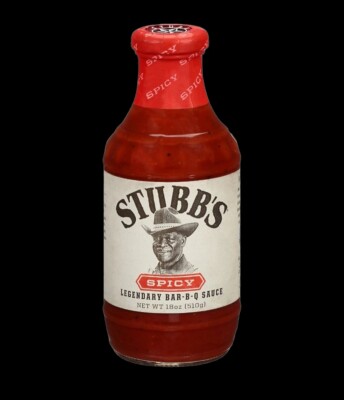 Stubb's Spicy BBQ Barbecue Sauce 18oz Bottle 