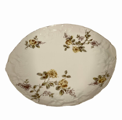 Austrian Cake Plate with yellow roses