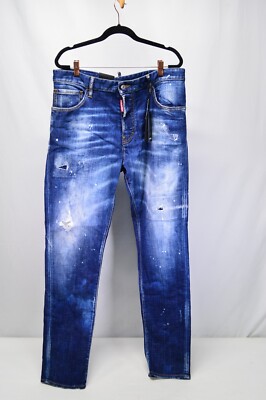 NWT DSquared2 Sexy Mercury Jeans Blue Distressed Size 54