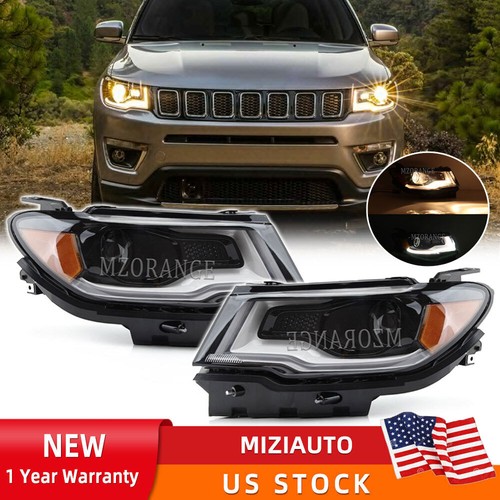 Pair For 20172021 Jeep Compass Halogen Upgrade LED Tube Projector