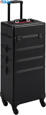 Yaheetech 4 in 1 Valigia Trolley Make Up da Trucco Beauty Case Professionale Gra