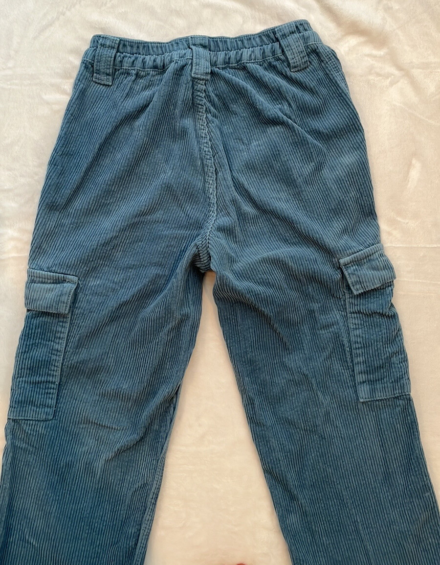 PacSun Blue Elastic Waist Cargo Corduroy Pants (Size … Gem