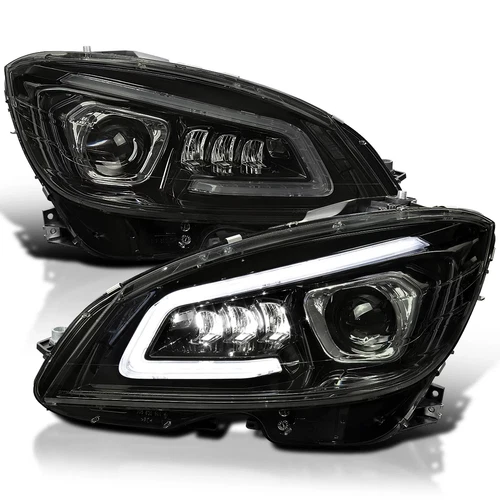 LED Headlight For 2007-2010 Mercedes Benz W204 C-Class C300 C350 Left+Right Lamp - Picture 2 of 12