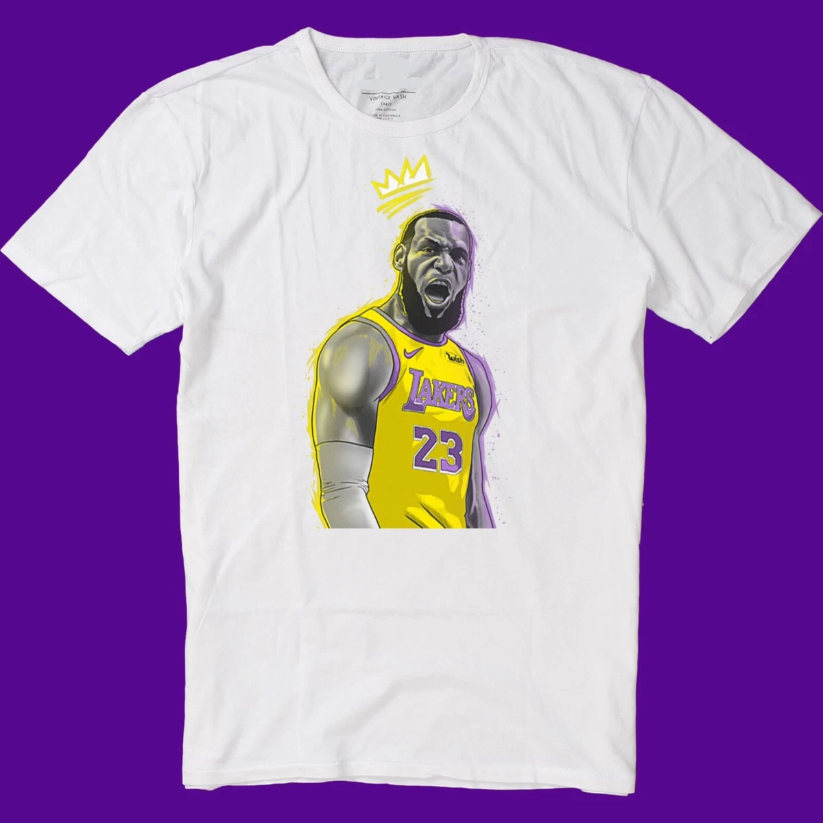 Lebron James Lakers Los Angeles Lakers T-Shirt Space Jam Cartoon Kobe NBA  Goat