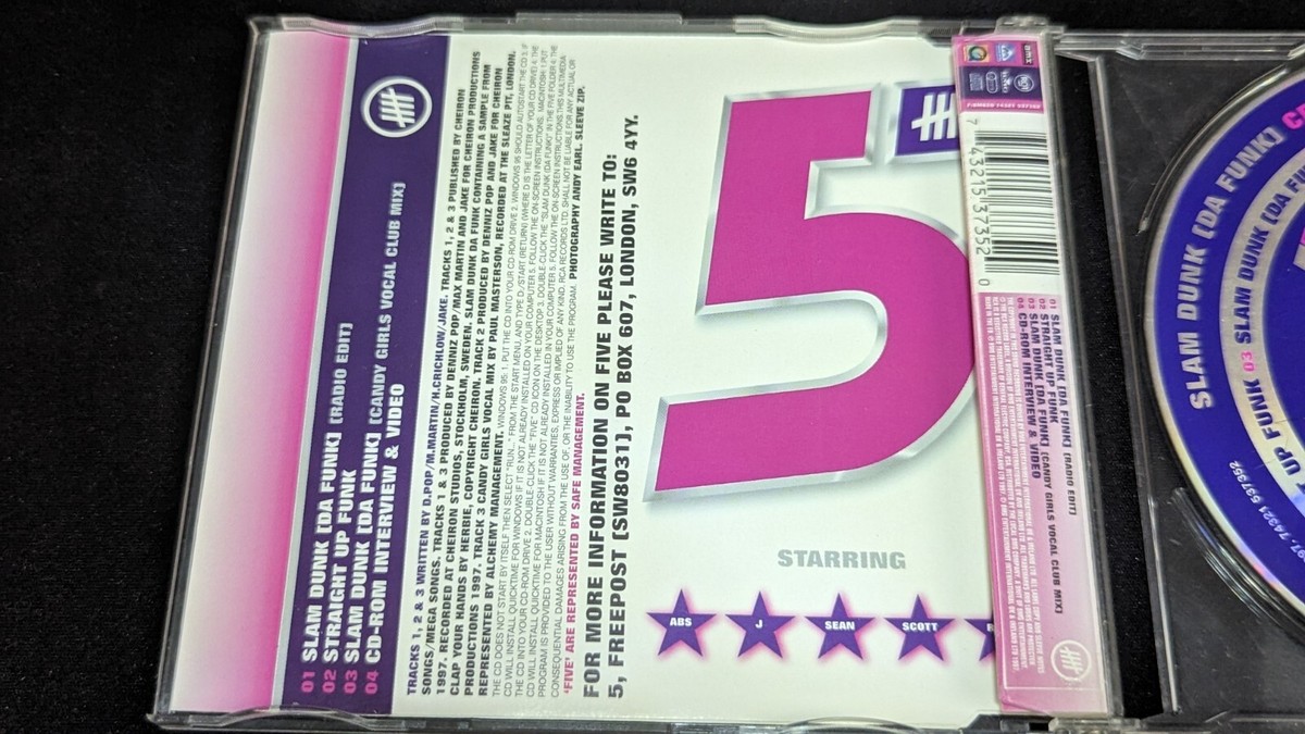 SLAM Dunk Da Funk CD 1 5ive Very Good Maxi Single for sale
