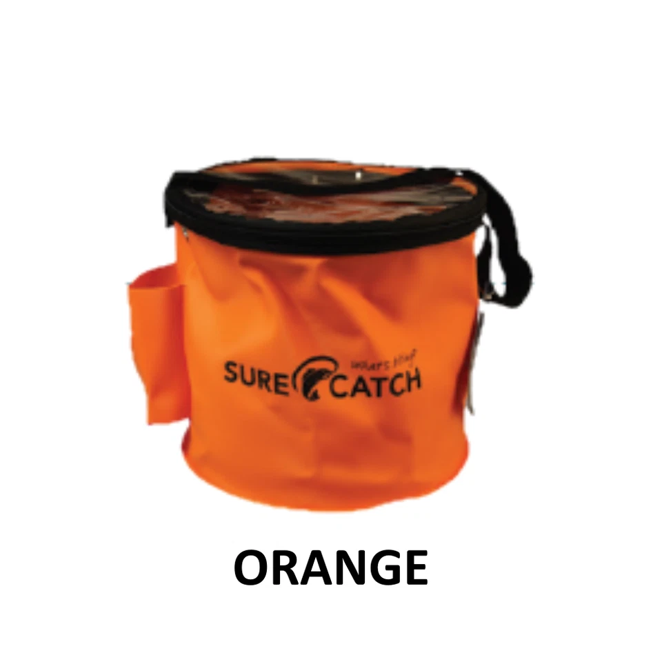 SureCatch - Soft Bait Bucket Round 24cm ~ Waterproof Live Bait Storage Bag - Image 3 of 4
