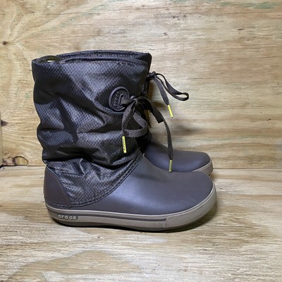 high top crocs with fur