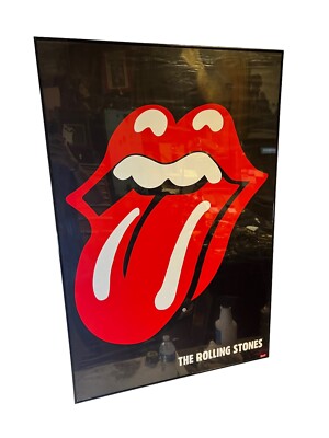 2010 FRAMED IN PLEXI BRAVADO THE ROLLING STONES TONGUE POSTER 36 X