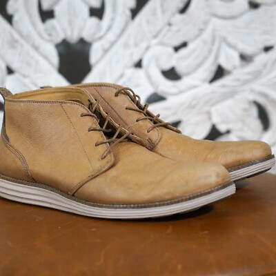 Cole Haan Zerogrand Men s Tan Leather Chukka Boots Size 10.5M Casual Lightweight