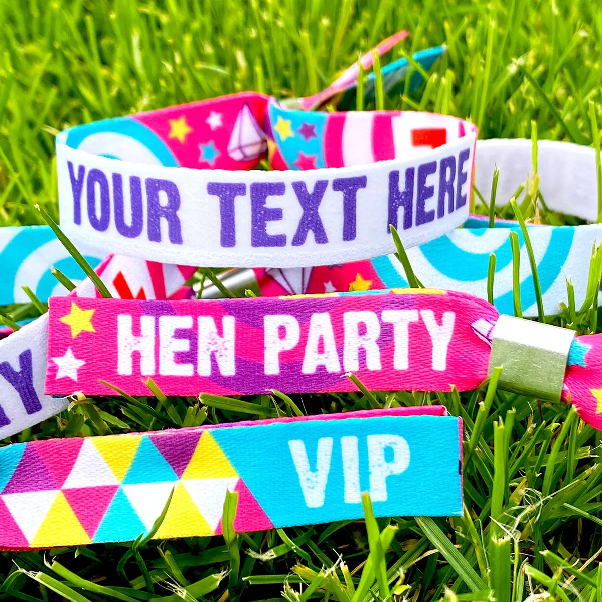 Personalised party deals wristbands