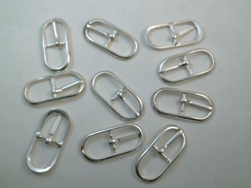 .75" inch 19mm Zinc Center Bar Oval Belt Buckle - Picture 4 of 6