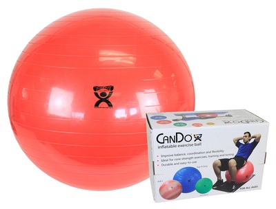 CanDo Inflatable Exercise Ball - Red - 30'' (75 cm), Retail Box