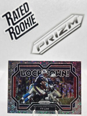 Ty Law 2021 Panini Prizm #30 Lockdown! No Huddle Silver Disco Prizm SP Patriots 