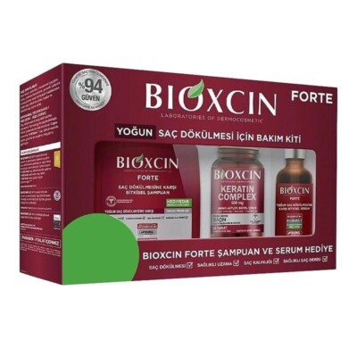 Bioxcin Forte Intensive Hair Loss Care Kit ( Tablet + Shampoo + Serum ) FULL SET