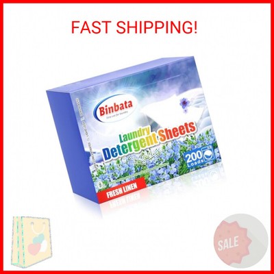Laundry Detergent Sheets, 200 Loads Fresh Linen Scent Hypoallergenic Eco-Friendl