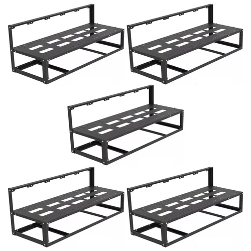 Lot de 5 Châssis Ouvert de Minage Riserless 8 GPU Open Air Mining Rig Minage