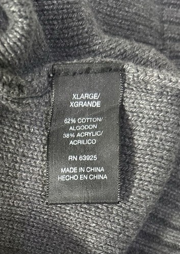 Vtg The Orig Arizona Jean Co Gray/Black Argyle Front Pullover Sweater~Men's XL - Picture 5 of 6