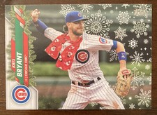 Topps 2020 Holiday Kris Bryant SP Red Scarf #HW63 Cubs Mega Box ShortPrint Rare!
