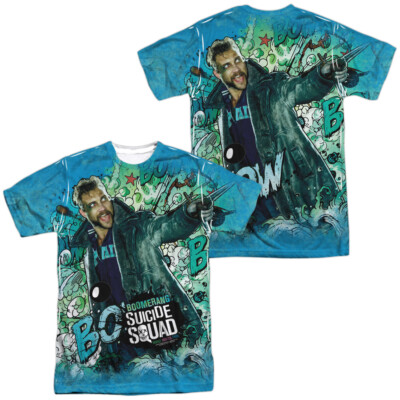 Suicide Squad Boomerang Psychedelic Cartoon Unisex Adult Costume T Shirt, S-3XL